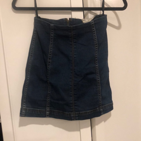 free people jean skirt - Picture 1 of 1
